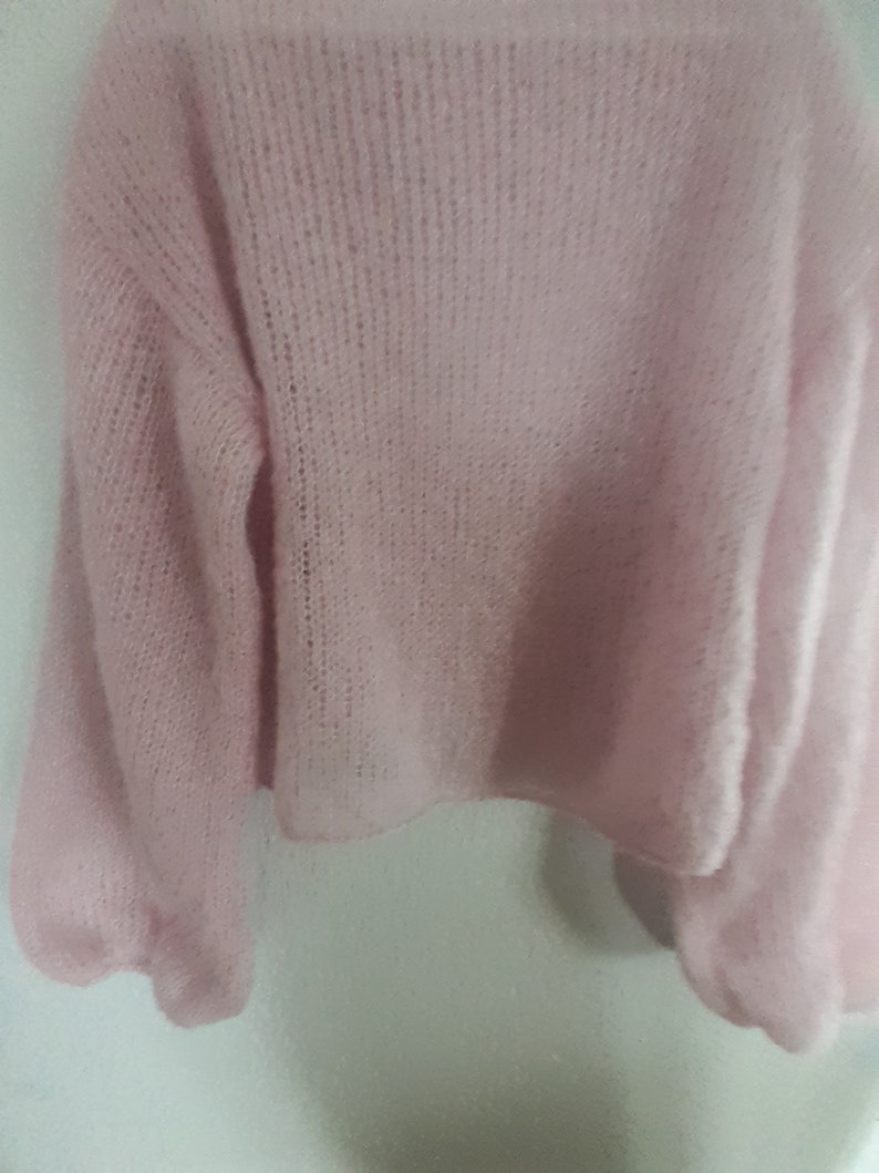 Spring sweater, size M, alpaca silk, 36 colors image 2