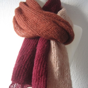 Scarf &quot;NOA&quot; Alpaca/Silk 4-color, 45 x 200 cm New colors
