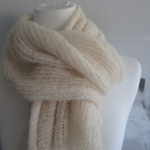 Scarf "NOA" alpaca/silk 200 x 40 cm 29 colors