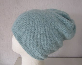 Winter reversible hat 2-tone alpaca silk