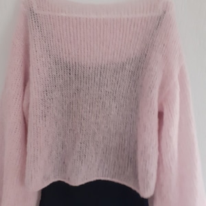 Spring sweater, size M, alpaca silk, 36 colors image 1