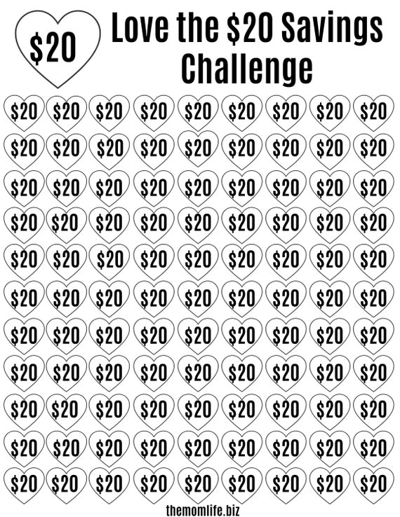 Love The 20 Dollar Savings Challenge