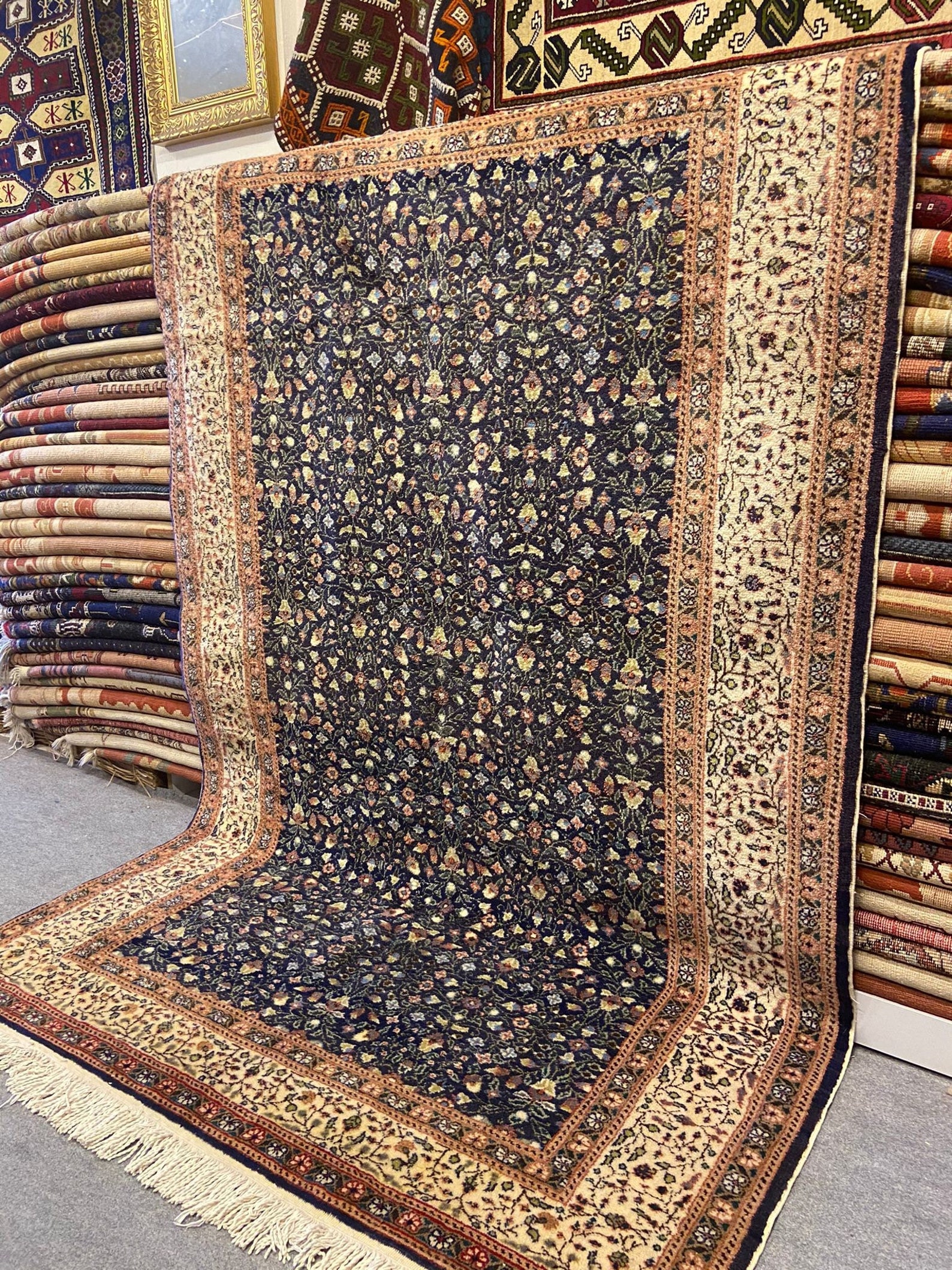 Kayseri Flower Design Handmade Turkish Rug Vintage Anatolian Etsy