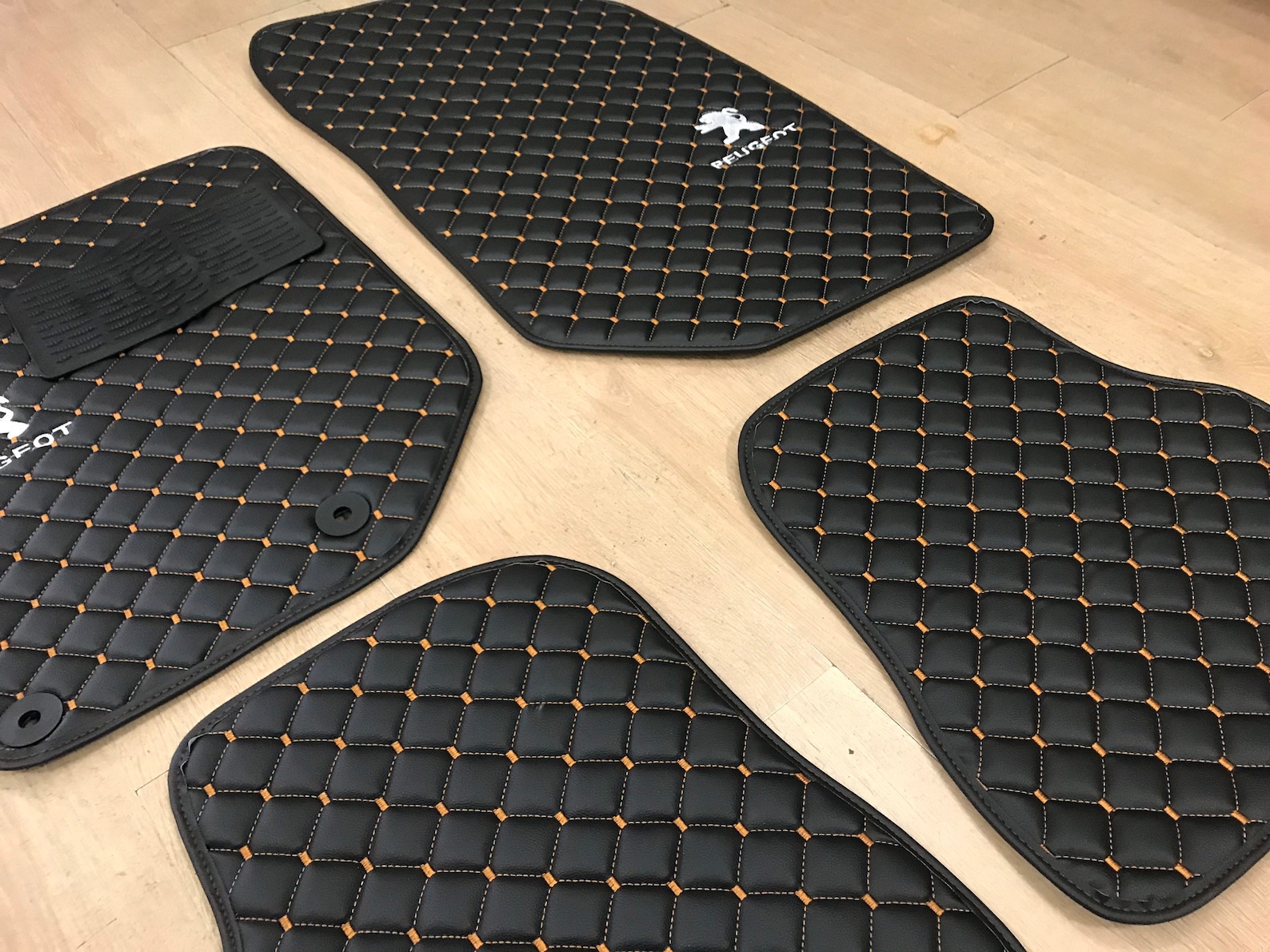 Leather Car Mats For Peugeot 2008 2020 With Peugeot Logo 4 Etsy