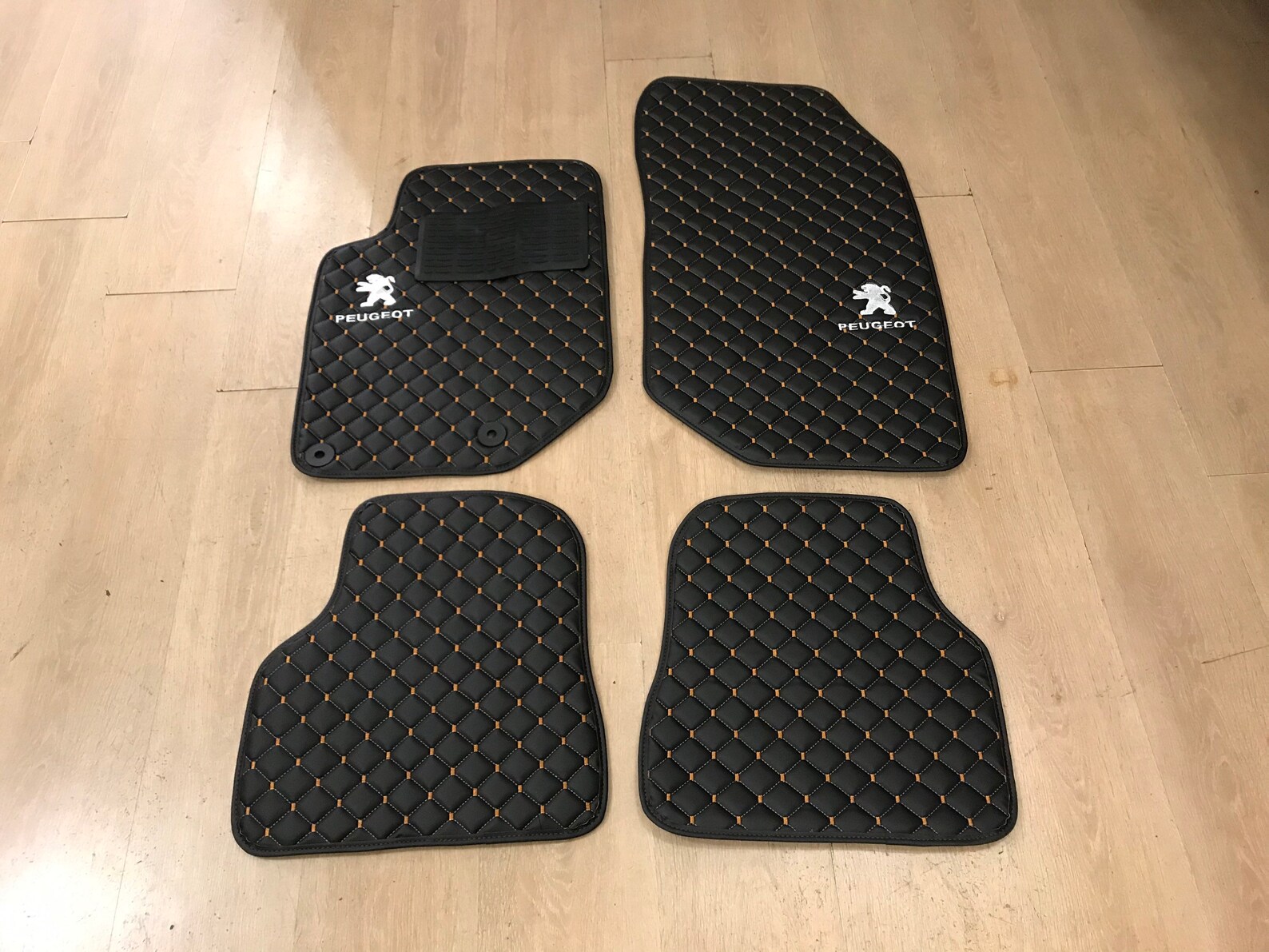 Leather Car Mats For Peugeot 2008 2020 With Peugeot Logo 4 Etsy