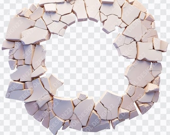 Mur fissuré 3D PNG, Trou dans le mur png, Trou dans le mur 3D fissuré png, Rupture de mur avec trou fissuré, Fond transparent [ZC-62]
