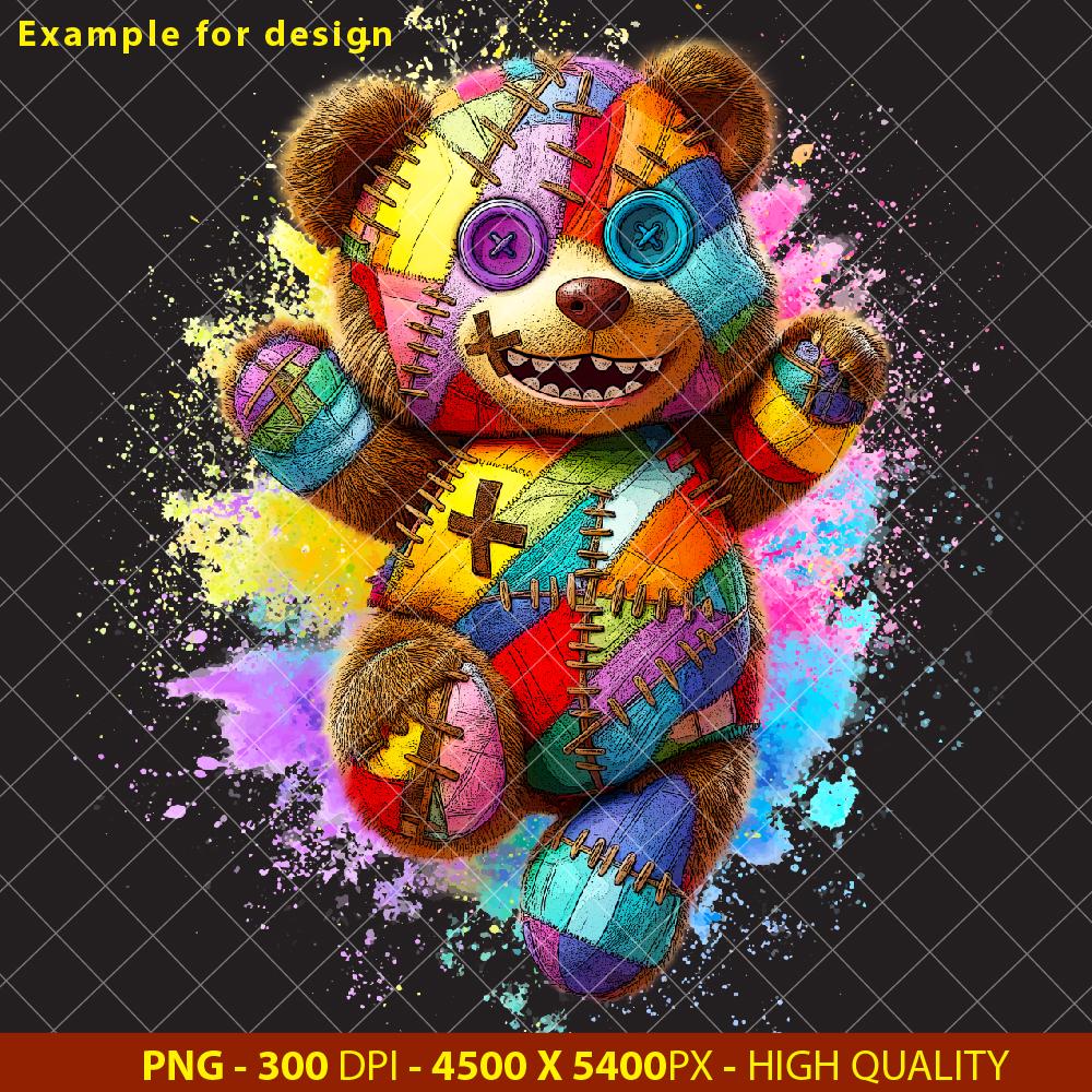 Cute Tattered Teddy Bear PNG, Tattered Teddy Bear Png, Teddy Bear ...