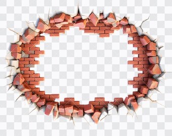 Mur fissuré 3D PNG, Trou dans le mur png, Mur fissuré png, Trou 3D dans le mur fissuré png, Rupture de mur avec trou fissuré, Arrière-plan transparent [ZC-69]