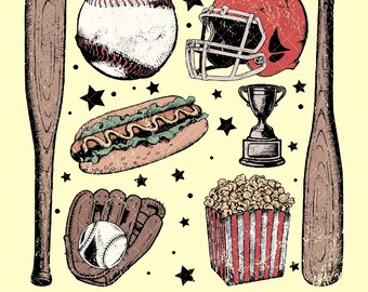 Retro Baseball design Png, Baseball shirt print Png, Baseball sublimation design, Vintage baseball graphic, Game day shirt Png [ZC-130]