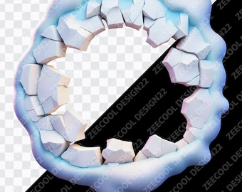 Noël 3D fissuré mur PNG, Trou 3D dans le mur fissuré png, Mur fissuré png, Trou dans le mur png, Arrière-plan transparent [ZC-80]