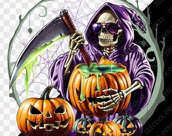 Skeleton Halloween PNG, Pumpkin png, Vintage Skeleton Clipart, Spooky Season png, Halloween Skull png, Skeleton Pumpkin png [ZC-08]