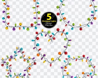 Christmas Lights PNG, String Lights, Xmas Lights png, Christmas lights border png, String Lights PNG, Transparent Background [ZC-111]