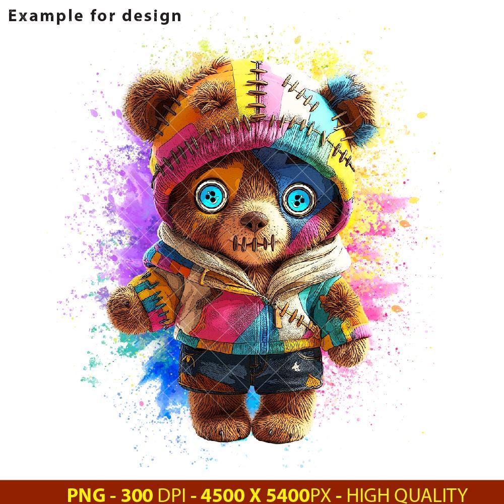 Cute Tattered Teddy Bear PNG, Tattered Teddy Bear Png, Teddy Bear ...