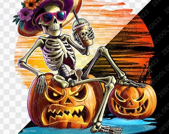 Spooky Summer PNG, Halloween Skull png, Woman Skeleton png, Skeleton Mom png, Halloween png, Spooky Season png [ZC-09]