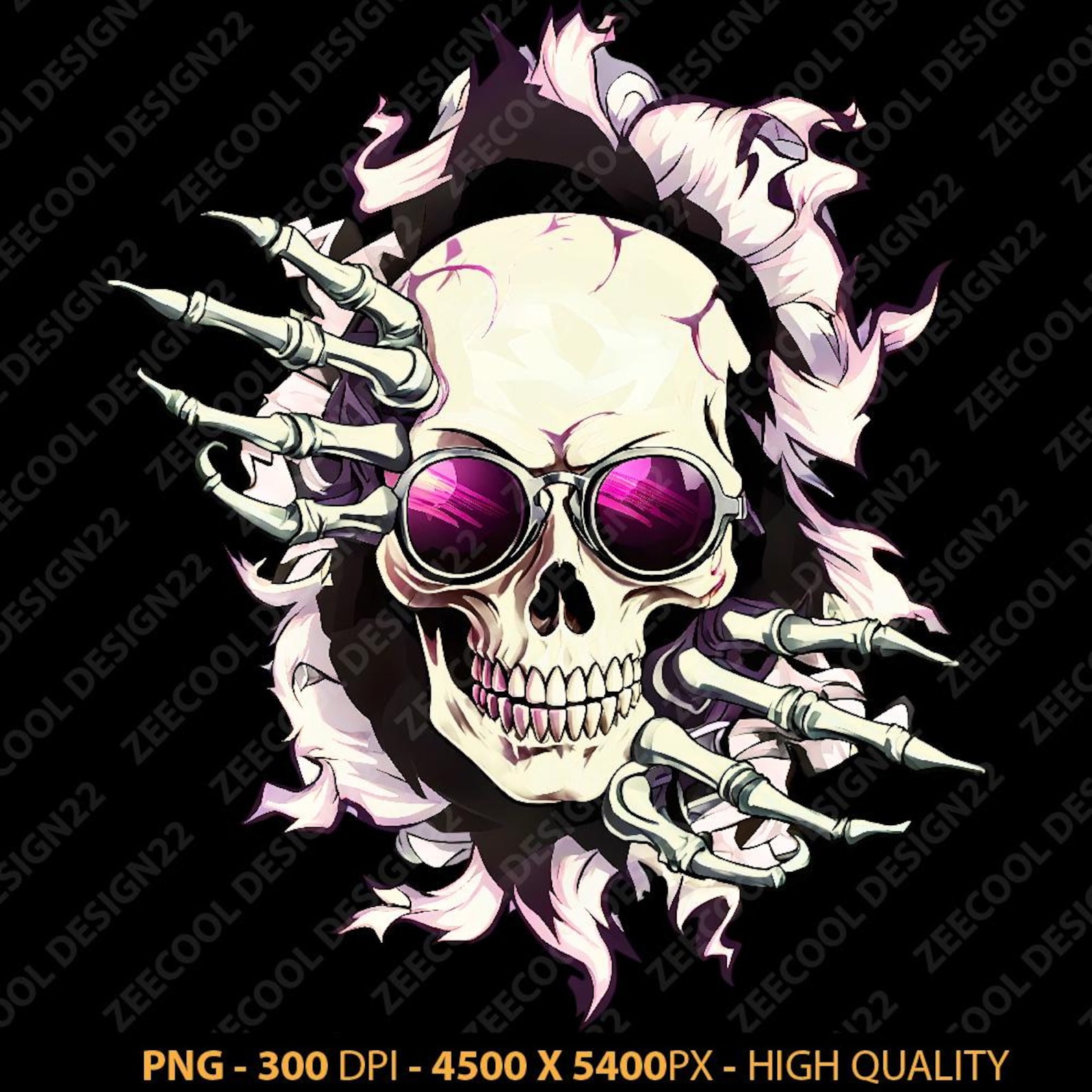Skull Rip Open Shirt PNG, Skull Png, Ripped Skull Png, Ripped Png ...
