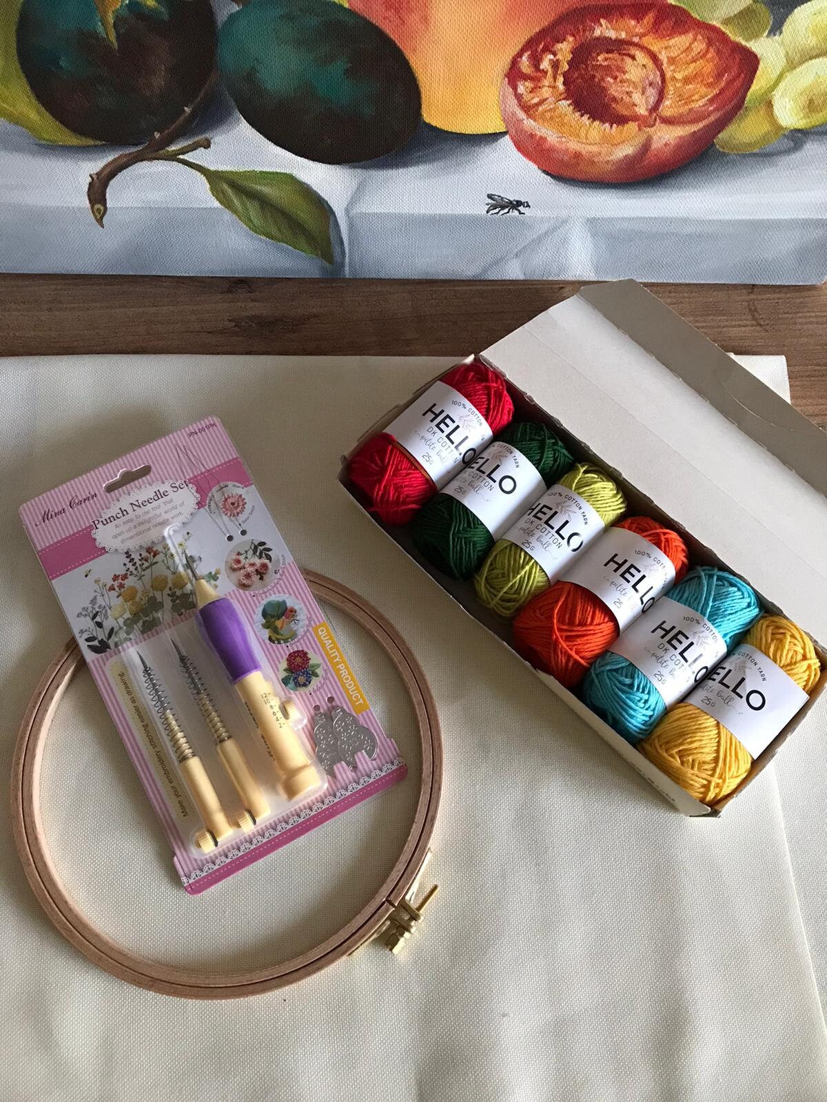 Punch Needle Kit for beginners 100 cotton yarn gift for Etsy