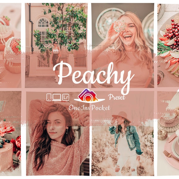 7 Mobile&Desktop Preset, Girl Preset, Wedding Preset, Dessert Preset, Pink Filter, Peach Preset, Food Preset, Mobile Preset, Cute Filter,DNG