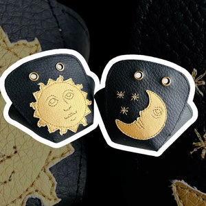 Roller skate toe guards | sun and moon black