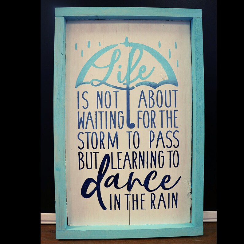 Spring Decor Quotes Spring Rain Wooden Sign Home Decor Etsy