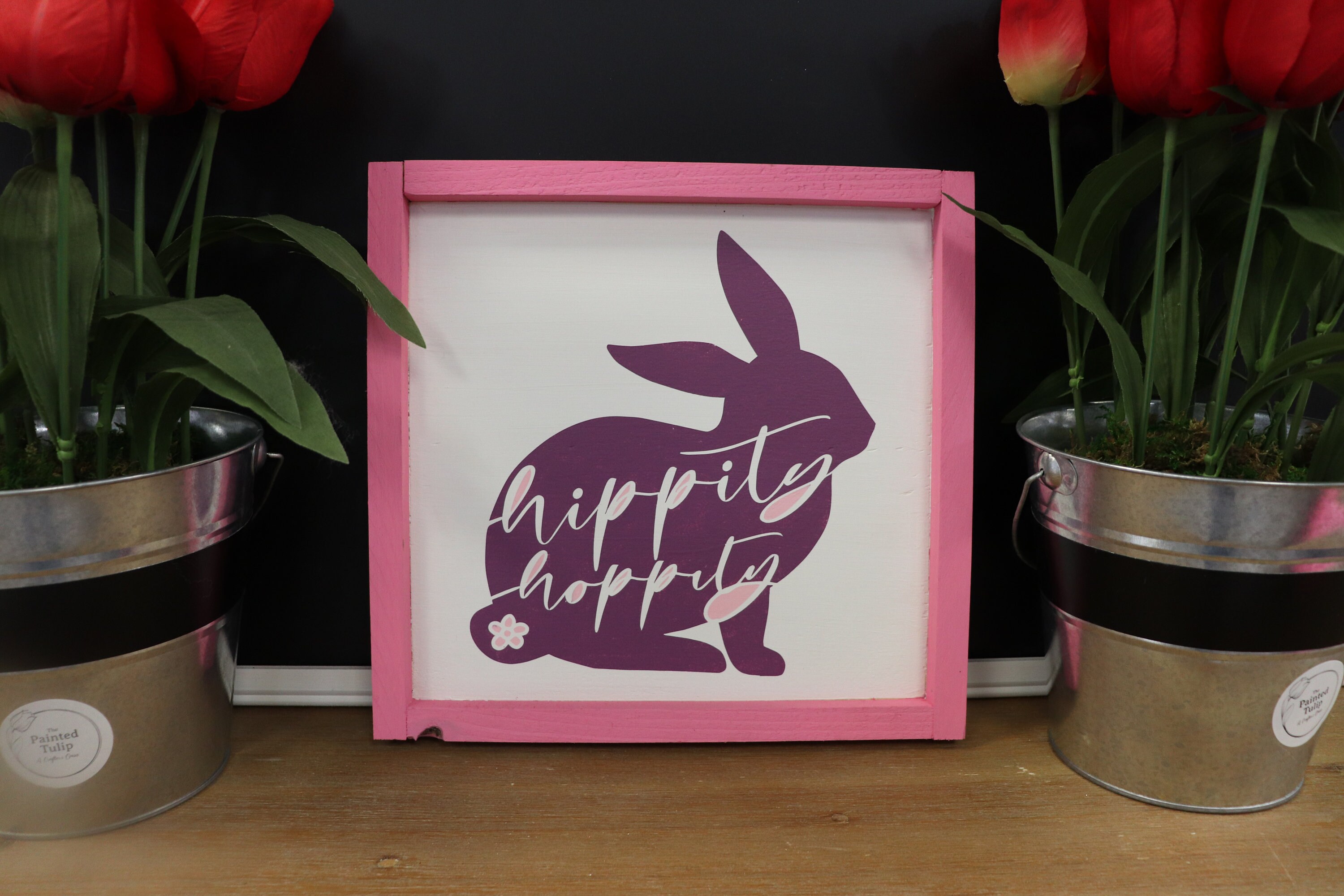 Bunny Easter Wooden Sign Rabbits Spring Home Decor Etsy