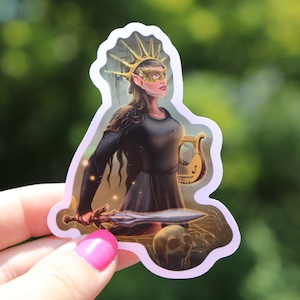 Nesta Archeron Sticker Fanart ACOSF silver flames ACOTAR SJM Merch Sticker nesta fanart nessian a court of thorns and roses merch for her