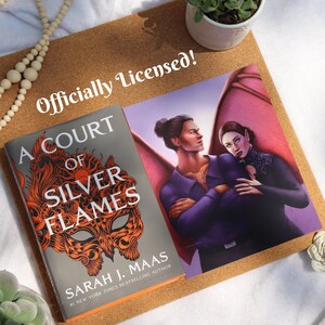 Nessian Fanart Nesta Cassian art print silver flames ACOSF Sarah J Maas acotar art sjm merch gifts for book worm art print gift for her