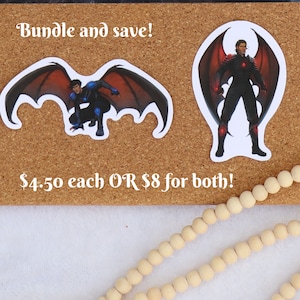 Bat Boy Stickers Cassian Azriel Stickers ACOTAR SJM Merch ACOTAR Sticker a court of thorns and roses gift for book lover friend gift for her