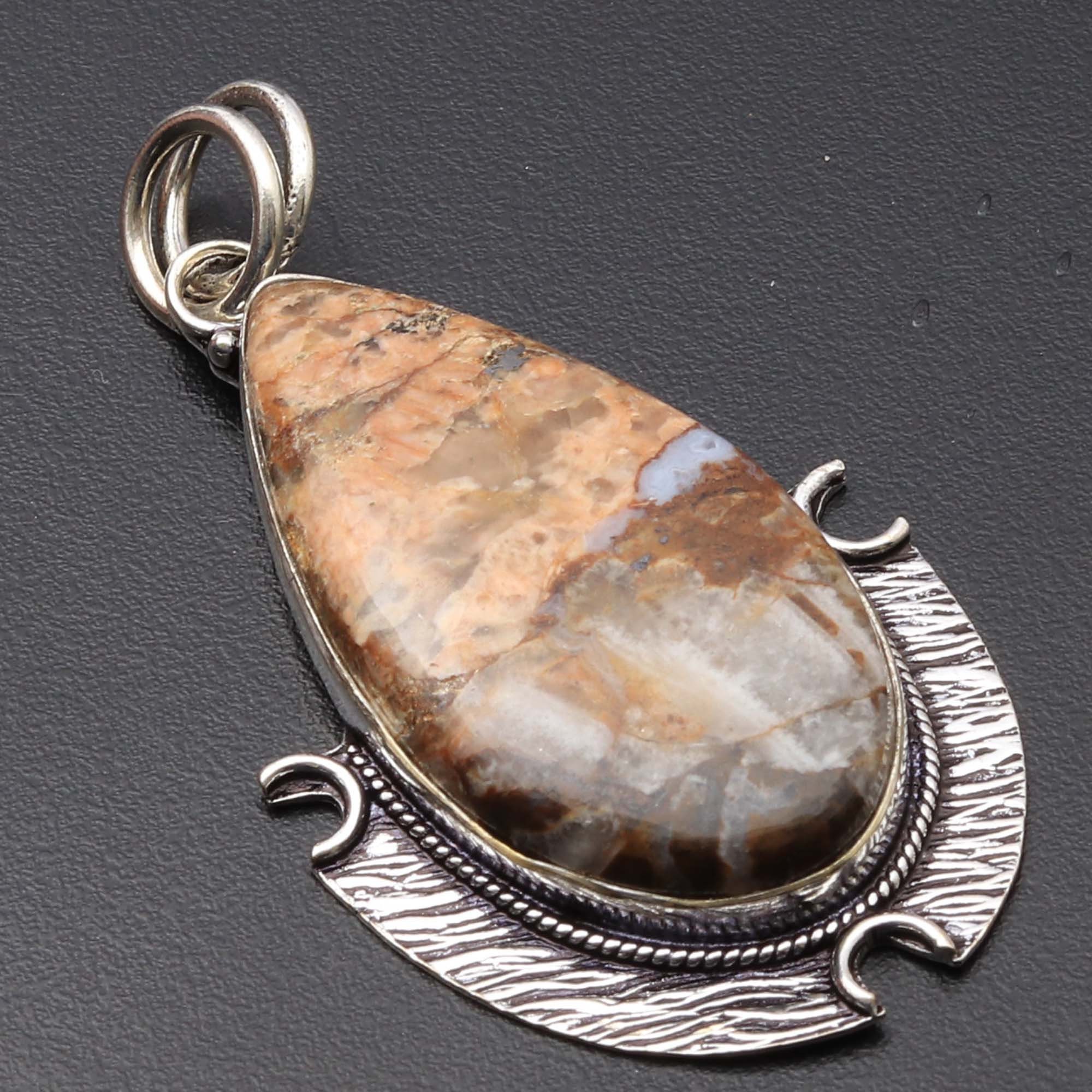 Natural Coca Cola Jasper Gemstone Pendant Handmade Sterling - Etsy UK