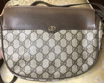 Gucci Vintage GG Monogram Brown Shoulder/ Crossbody Bag