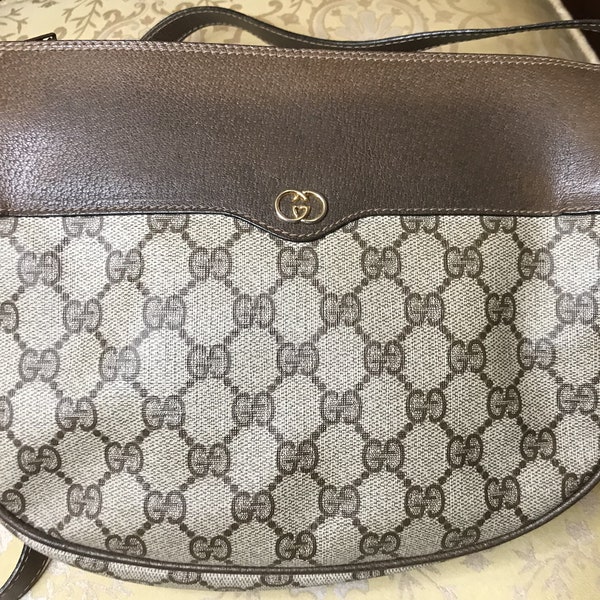 Gucci Vintage GG Monogram Marrone Spalla / Borsa a tracolla