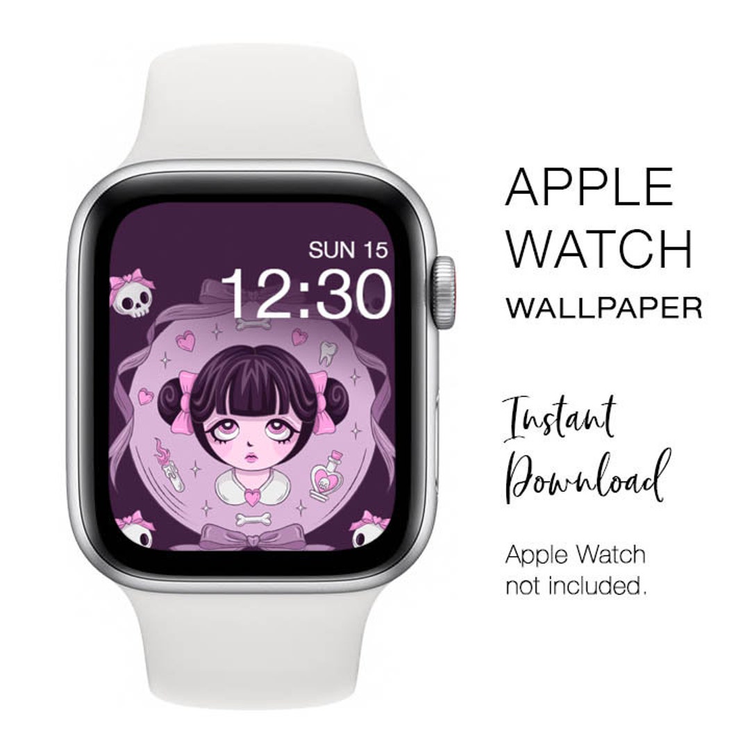 Apple Watch WALLPAPER Anime Girl Emo Instant Download Etsy