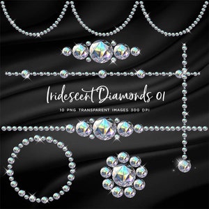 Könnte beinhalten: Ein Satz mit 10 Bildern von schillernden Diamanten, darunter ein Kreis, eine Blume und mehrere Reihen von Diamanten. Die Bilder sind transparent und perfekt, um Ihren Designs Glanz zu verleihen.