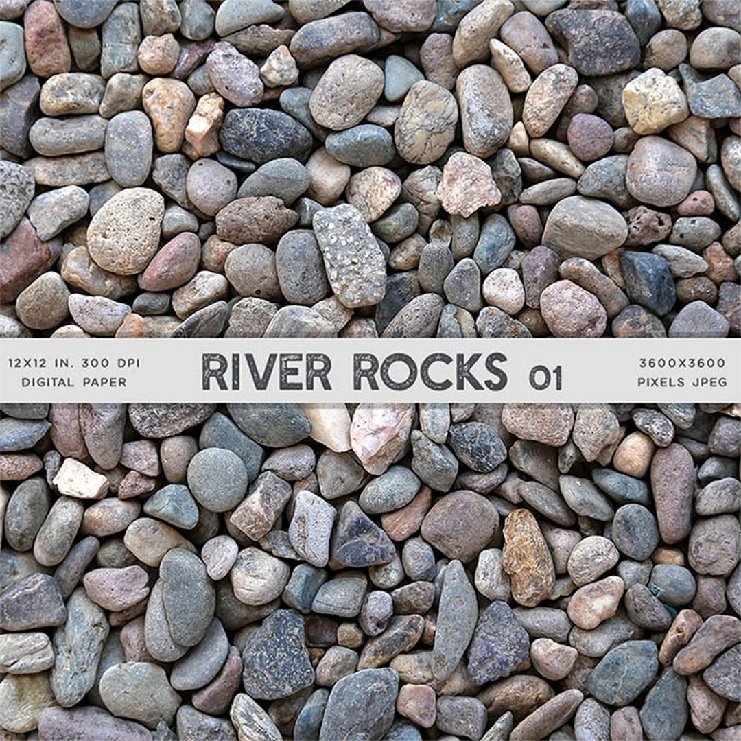 River Rocks Photograph Texture Digital Paper for Text Etsy