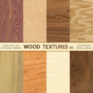 Wood Textures 02 From Real Natural Wood - Backgrounds Digital Paper - Wood Variety Dark & Light - Instant Download Digital Clip art