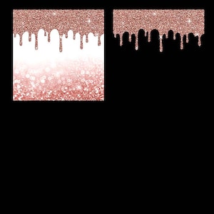 Rose Gold And Glitter Drips Backgrounds & PNG Transparent Images High Resolution Instant Download Digital Clipart image 4