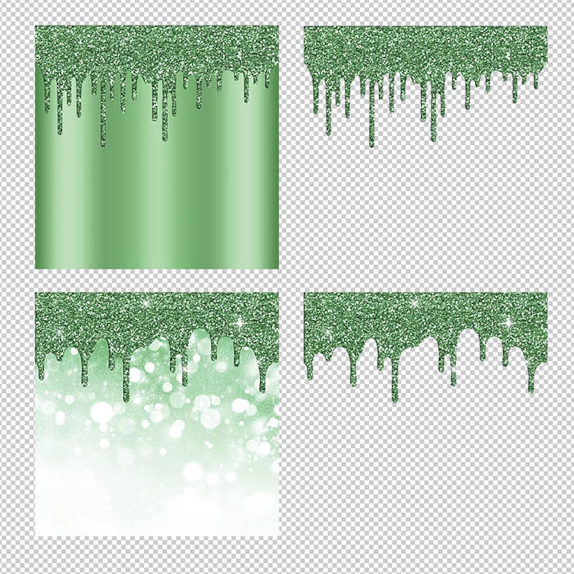 Green Glitter Drips and Backgrounds Backgrounds & PNG Etsy