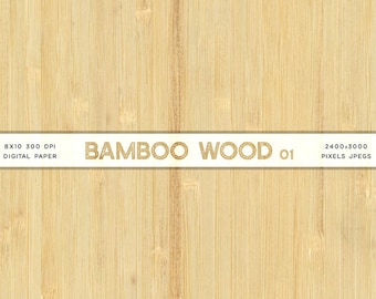 Bamboo Wood 01 - From Real Natural Wood Digital Paper for Text, Objects, Backgrounds Texture - Instant Download Digital Clip art