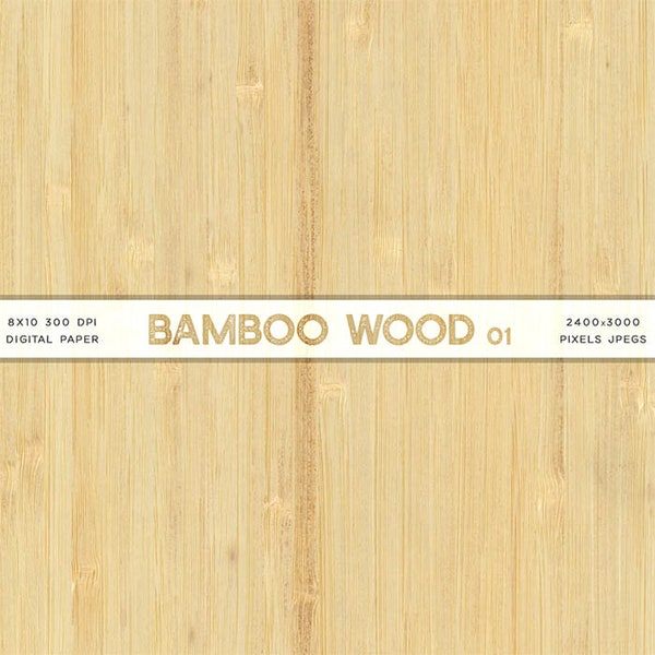 Bamboo Wood 01 - From Real Natural Wood Digital Paper for Text, Objects, Backgrounds Texture - Instant Download Digital Clip art