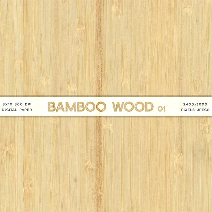  Blonde Natural Bamboo Narrow Wood Veneer Sheet 48 x
