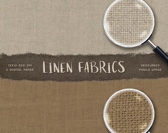 Linen Fabrics 2 Colors - Photos of Real Linen Fabrics - Texture Digital Paper - Text Objects Backgrounds Instant Download Digital Clip art