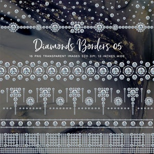 Diamonds Borders 05 Clip Art gemstone - 16 PNG Transparent Images High Resolution -  Instant Download Digital Clipart