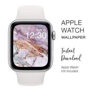 Apple Watch WALLPAPER - Lila Braun Grau Marmor - Sofort Download - Uhr Hintergrund Apple Watch Design