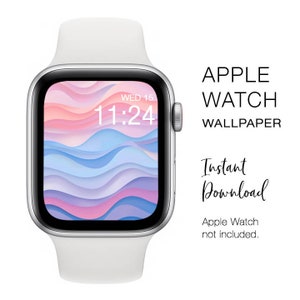Apple Watch WALLPAPER - Onde 3D 05 Colorato - Download istantaneo - Sfondo orologio Design del quadrante di Apple Watch