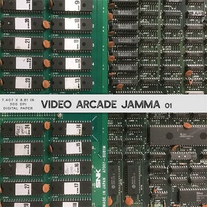 May include: Close-up of a green circuit board with rows of black chips and brown resistors. The board has text that reads "SNK MADE IN JAPAN A7007-SUB1M".