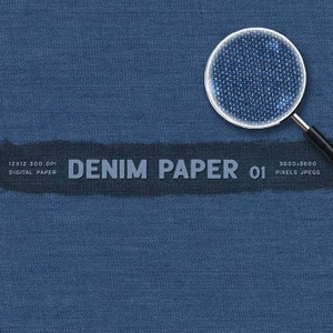 Denim 01 Texture Fabric Digital Paper for Text, Objects, Backgrounds  - Instant Download Digital Clip art