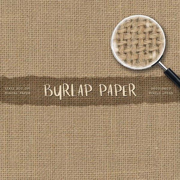 Burlap Texture Digital Paper voor tekst, objecten, achtergronden - Instant Download Digitale Clipart