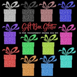 Gift Box Glitter Texture 14 PNG Transparent Images High Resolution Instant Download Digital Clip art