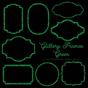Può includere: Set di 14 cornici di glitter verde. Le cornici sono di varie forme, tra cui cerchi, quadrati e rettangoli. Le cornici sono perfette per aggiungere un tocco di brillantezza ai tuoi progetti.