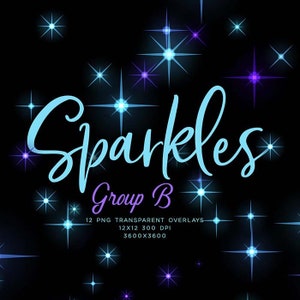 Sparkles 02 Group B sparkly sparkles 12 PNG Transparent Overlays High Resolution -  Instant Download Digital Clipart