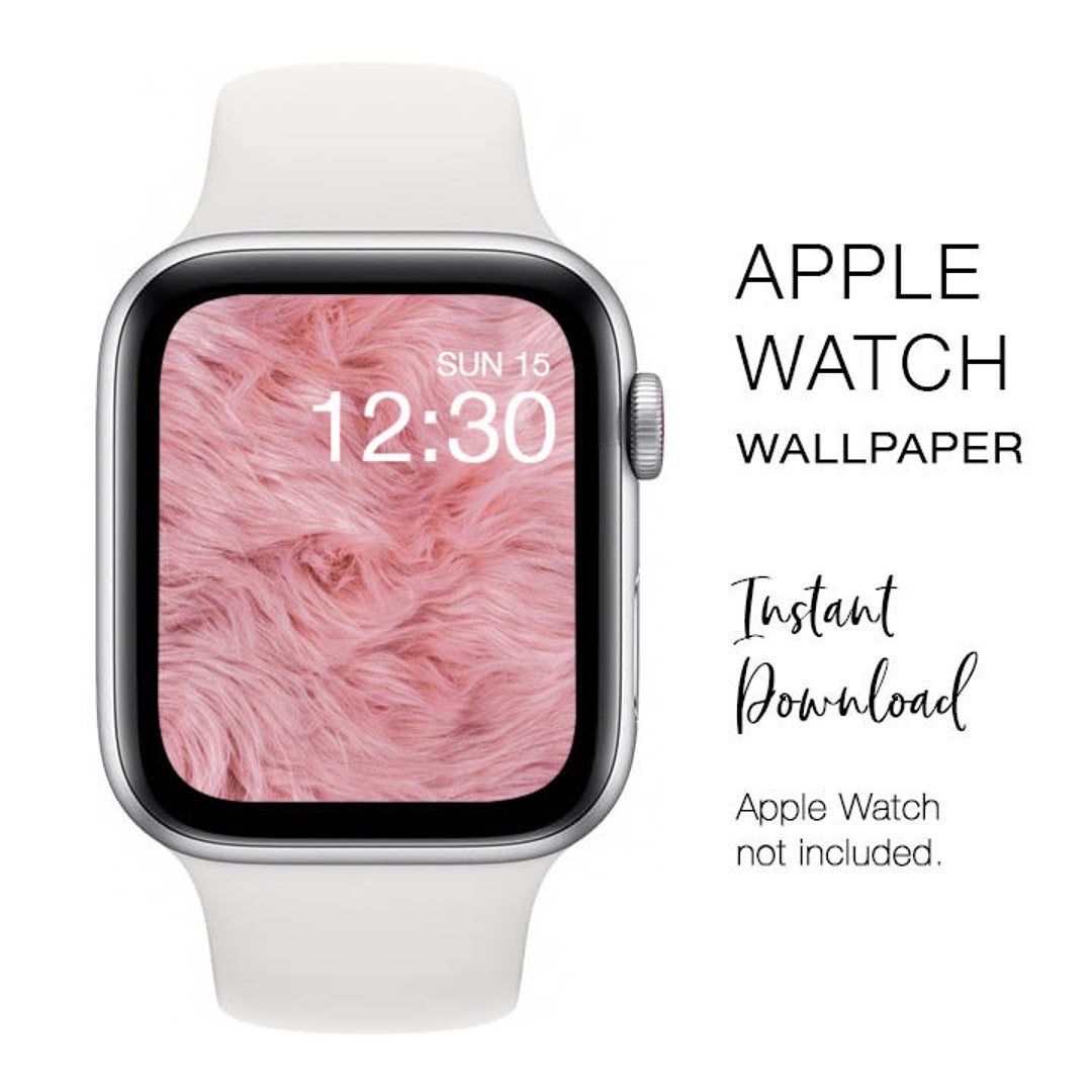 Apple Watch WALLPAPER Pink Fur 2 Instant Download Watch Background